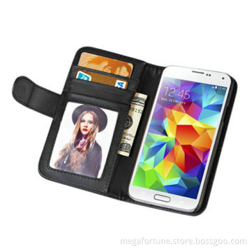 Wallet mobile phone case for Samsung galaxy S5, OEM/ODM orders welcomed, 4-year China manufacture